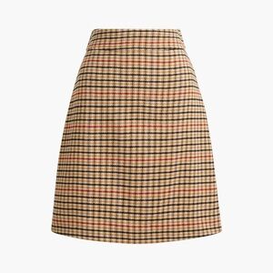 J Crew Plaid‎ A-Line Skirt Size 2 NWT